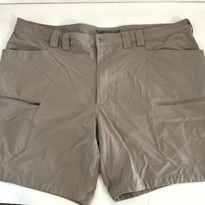 Duluth Trading Co Cargo Shorts Men's 48 Tan Flexpedition Stretch Relaxed Fit